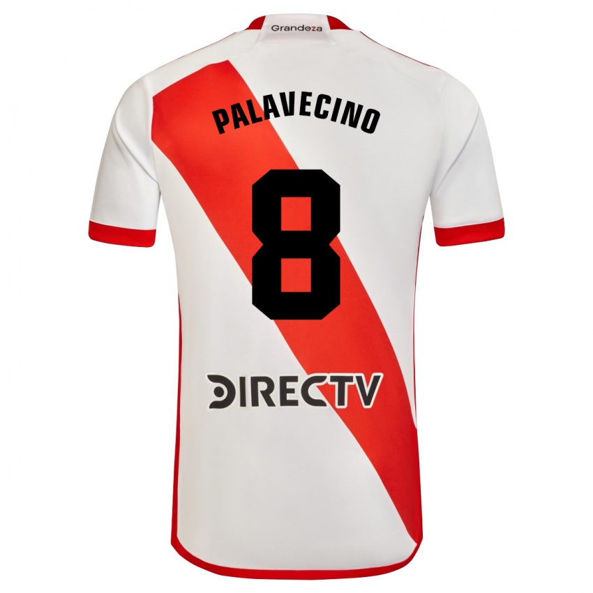 Kinder Agustin Palavecino #8 Weiß Rot Heimtrikot Trikot 2024/25 T-Shirt Österreich