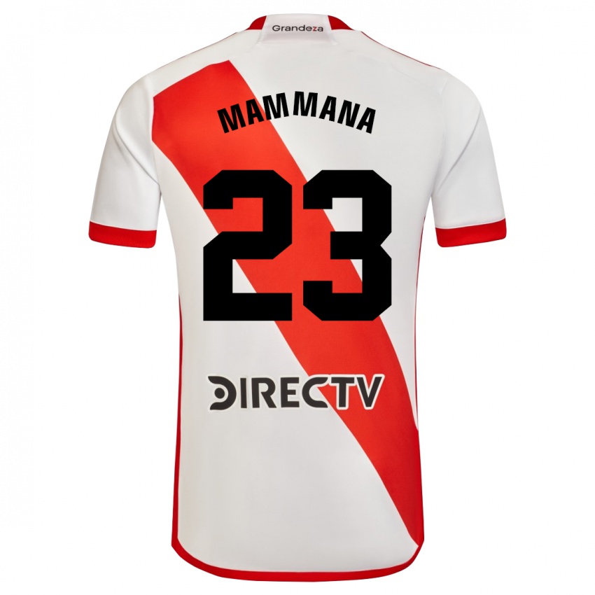 Kinder Emanuel Mammana #23 Weiß Rot Heimtrikot Trikot 2024/25 T-Shirt Österreich