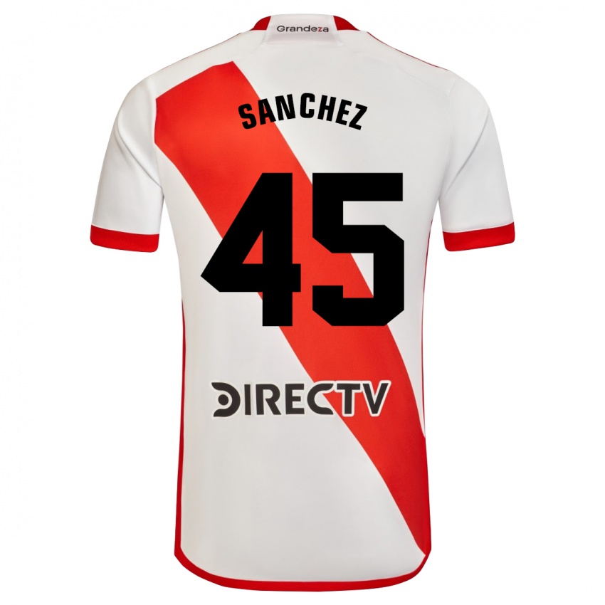 Kinder Sebastián Sánchez #45 Weiß Rot Heimtrikot Trikot 2024/25 T-Shirt Österreich