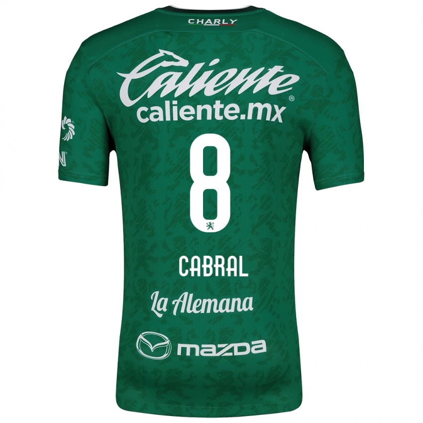 Kinder Luciano Cabral #8 Grün Weiß Heimtrikot Trikot 2024/25 T-Shirt Österreich