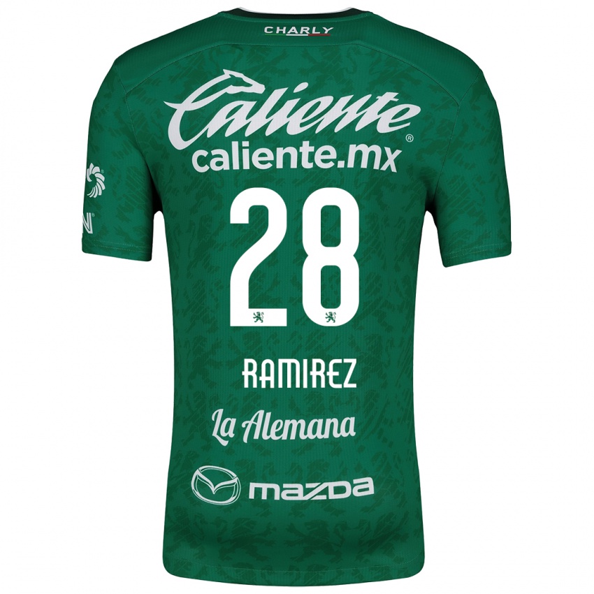 Kinder David Ramírez #28 Grün Weiß Heimtrikot Trikot 2024/25 T-Shirt Österreich