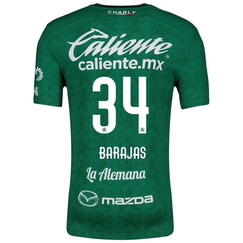 Kinder Víctor Barajas #34 Grün Weiß Heimtrikot Trikot 2024/25 T-Shirt Österreich