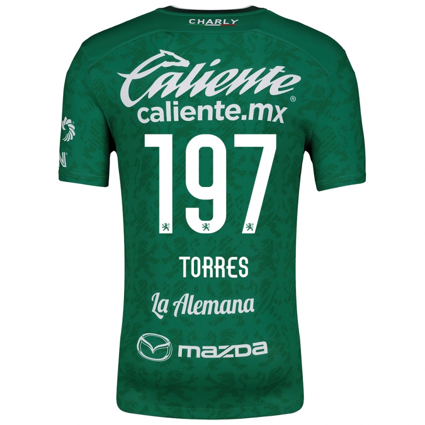 Kinder Erick Torres #197 Grün Weiß Heimtrikot Trikot 2024/25 T-Shirt Österreich