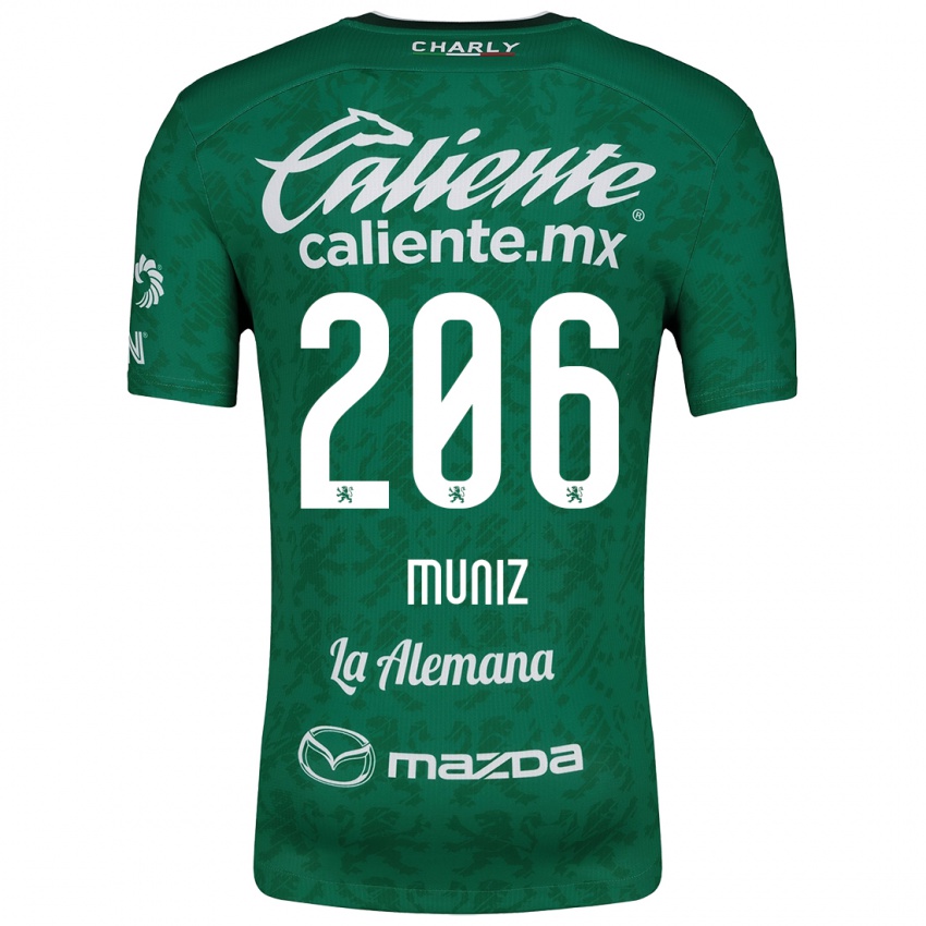 Kinder Isaác Muñíz #206 Grün Weiß Heimtrikot Trikot 2024/25 T-Shirt Österreich