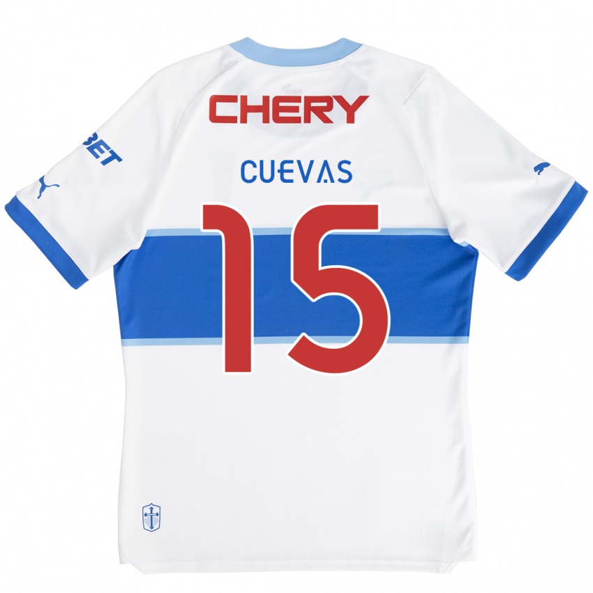 Kinder Cristian Cuevas #15 Weiß Blau Heimtrikot Trikot 2024/25 T-Shirt Österreich