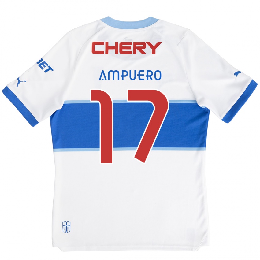 Kinder Branco Ampuero #17 Weiß Blau Heimtrikot Trikot 2024/25 T-Shirt Österreich