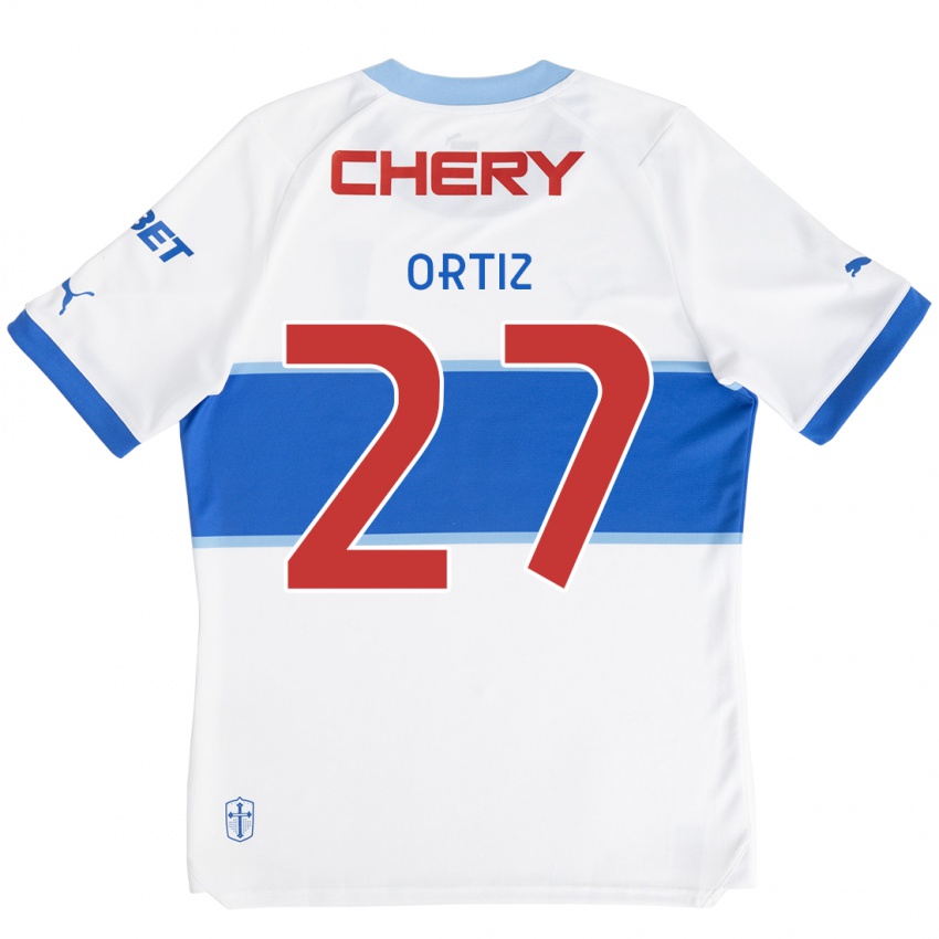 Kinder Jorge Ortiz #27 Weiß Blau Heimtrikot Trikot 2024/25 T-Shirt Österreich