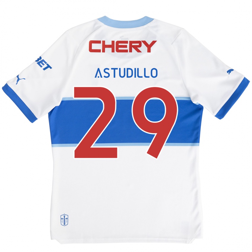 Kinder Aaron Astudillo #29 Weiß Blau Heimtrikot Trikot 2024/25 T-Shirt Österreich