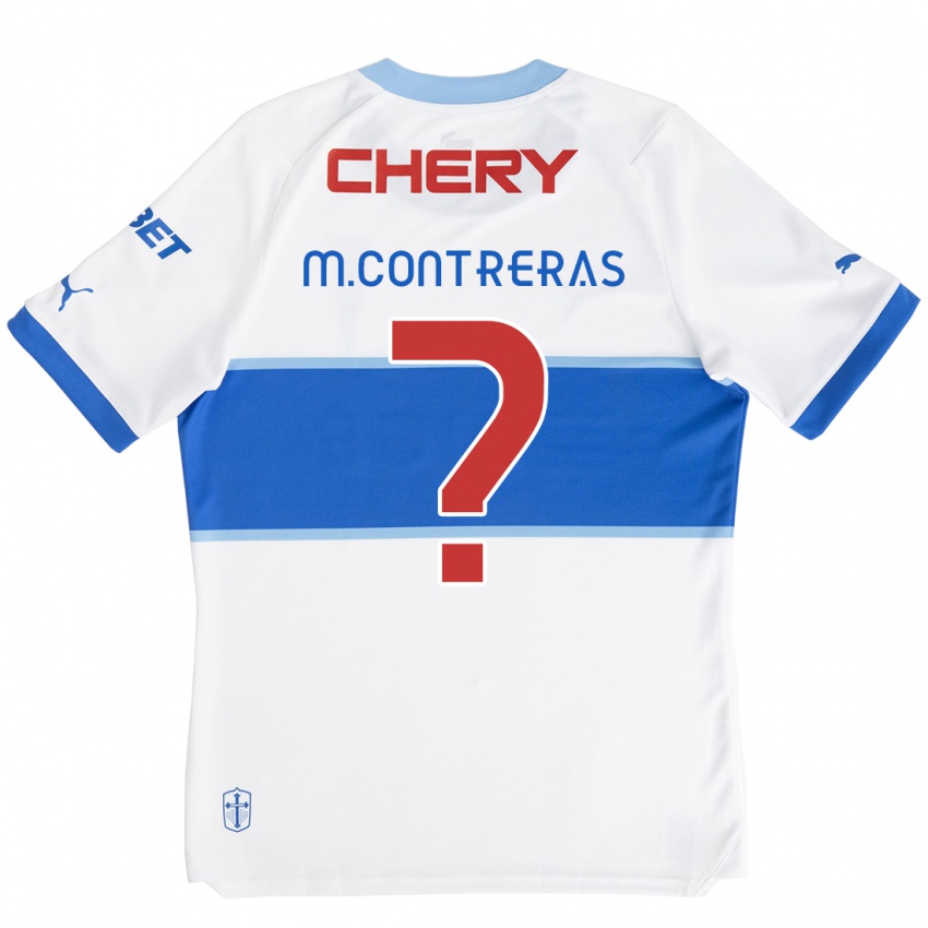 Kinder Mathías Contreras #0 Weiß Blau Heimtrikot Trikot 2024/25 T-Shirt Österreich