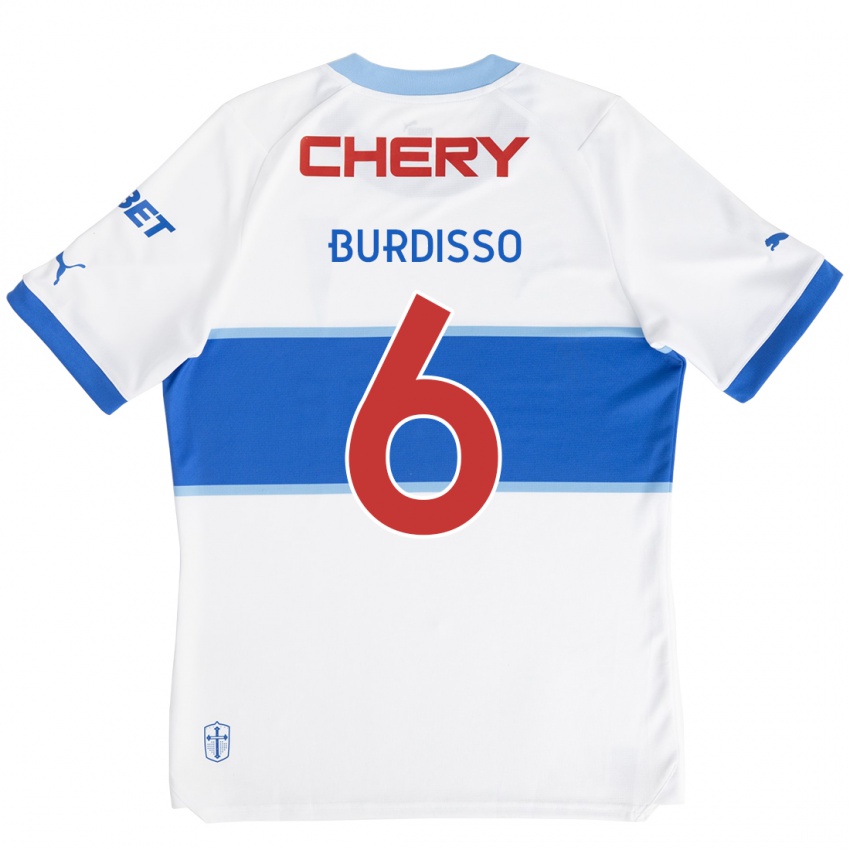 Kinder Guillermo Burdisso #6 Weiß Blau Heimtrikot Trikot 2024/25 T-Shirt Österreich