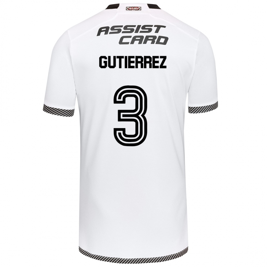 Kinder Daniel Gutiérrez #3 Weiß Schwarz Heimtrikot Trikot 2024/25 T-Shirt Österreich