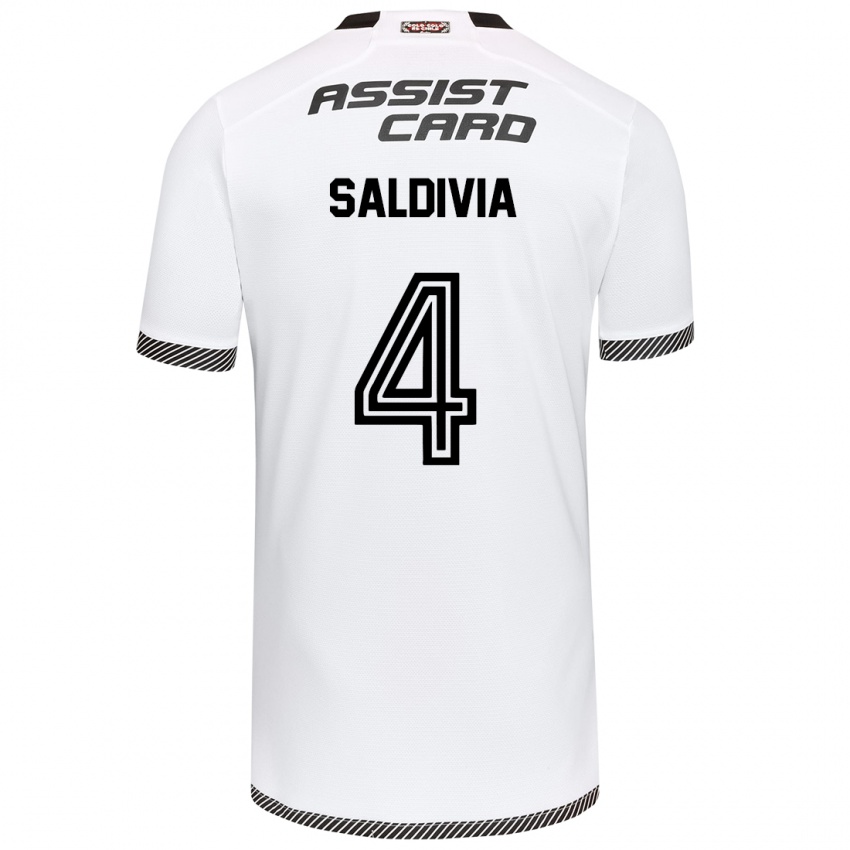 Kinder Alan Saldivia #4 Weiß Schwarz Heimtrikot Trikot 2024/25 T-Shirt Österreich