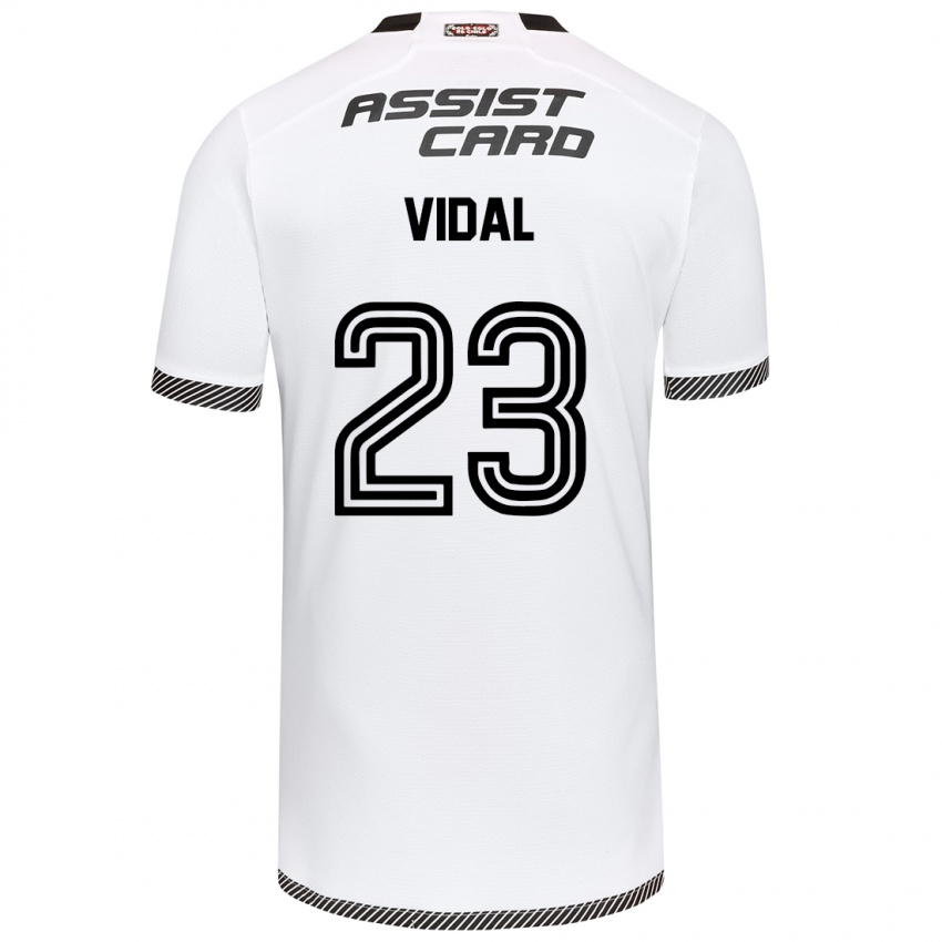 Kinder Arturo Vidal #23 Weiß Schwarz Heimtrikot Trikot 2024/25 T-Shirt Österreich