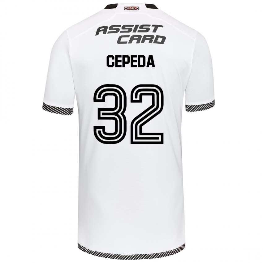 Kinder Lucas Cepeda #32 Weiß Schwarz Heimtrikot Trikot 2024/25 T-Shirt Österreich