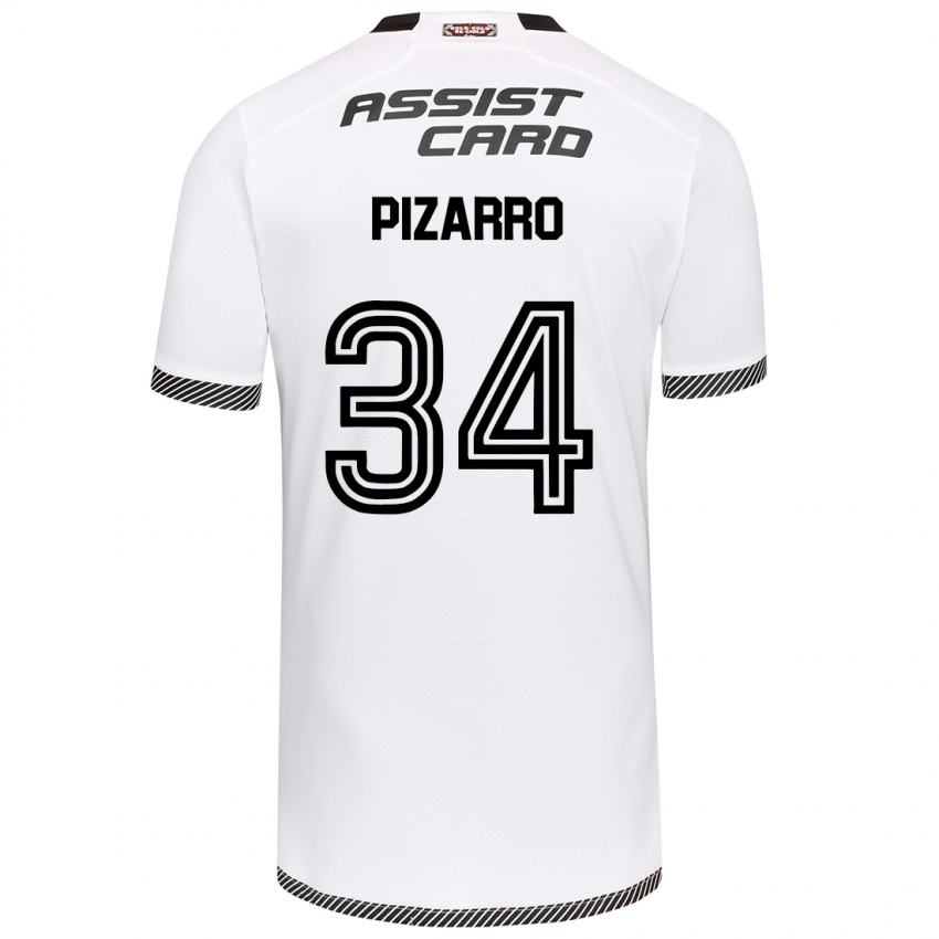 Kinder Vicente Pizarro #34 Weiß Schwarz Heimtrikot Trikot 2024/25 T-Shirt Österreich