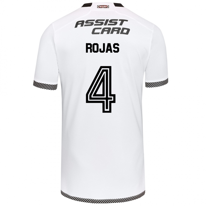 Kinder Javier Rojas #4 Weiß Schwarz Heimtrikot Trikot 2024/25 T-Shirt Österreich