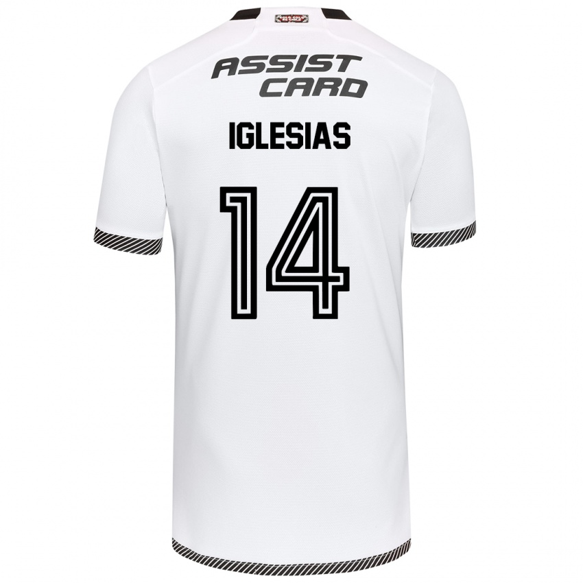 Kinder Luciano Iglesias #14 Weiß Schwarz Heimtrikot Trikot 2024/25 T-Shirt Österreich