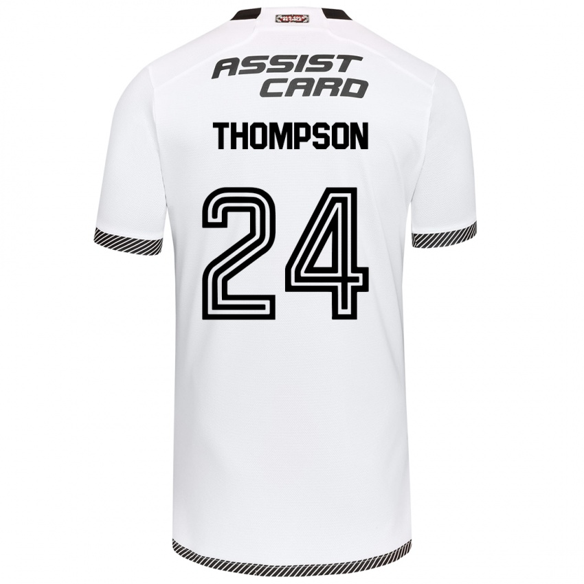 Kinder Jordhy Thompson #24 Weiß Schwarz Heimtrikot Trikot 2024/25 T-Shirt Österreich