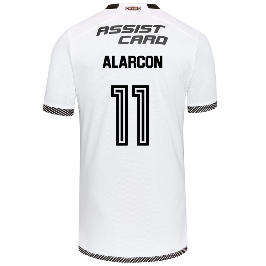 Kinder Antonia Alarcón #11 Weiß Schwarz Heimtrikot Trikot 2024/25 T-Shirt Österreich