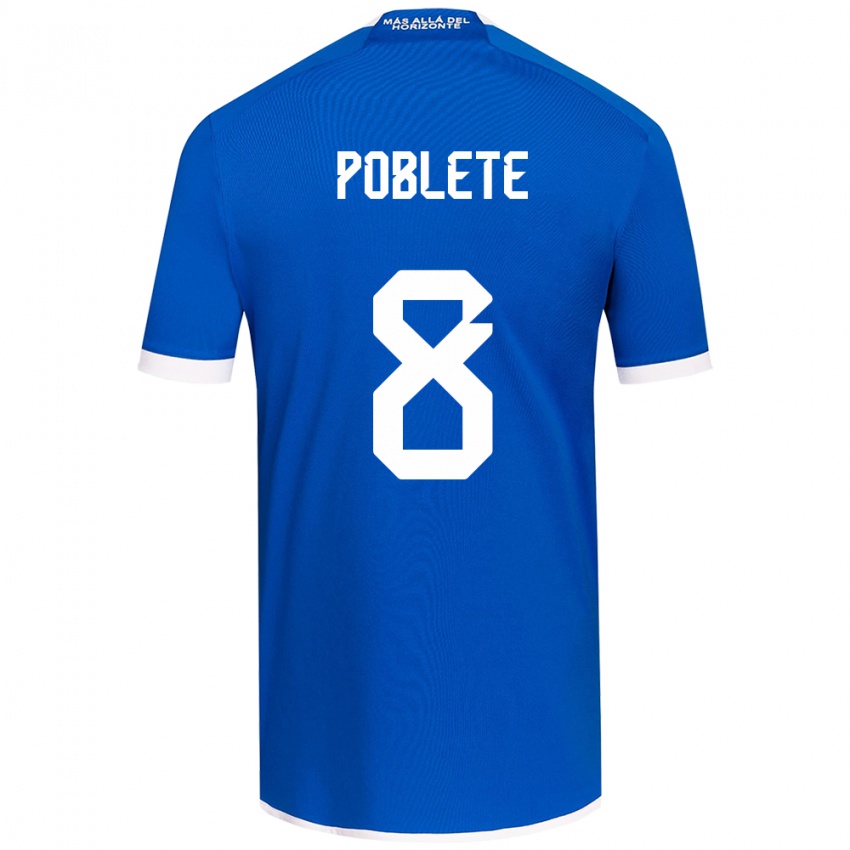 Kinder Israel Poblete #8 Blau Weiss Heimtrikot Trikot 2024/25 T-Shirt Österreich