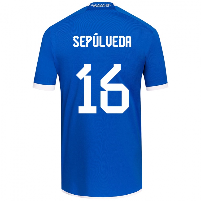 Kinder Matías Sepúlveda #16 Blau Weiss Heimtrikot Trikot 2024/25 T-Shirt Österreich