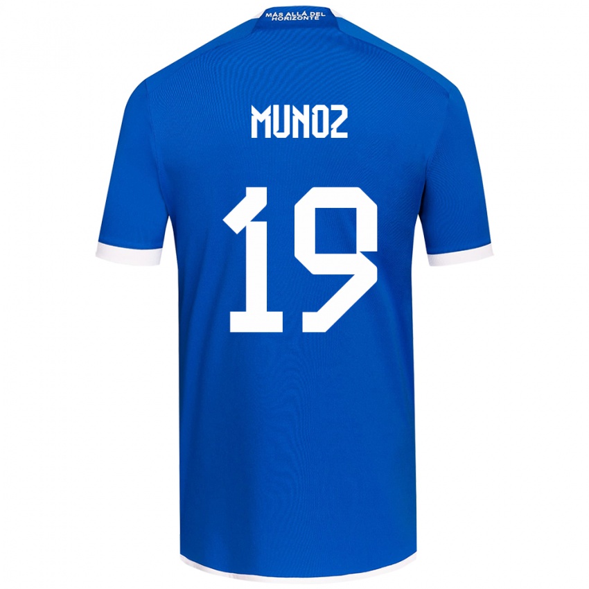 Kinder Cristóbal Muñoz #19 Blau Weiss Heimtrikot Trikot 2024/25 T-Shirt Österreich