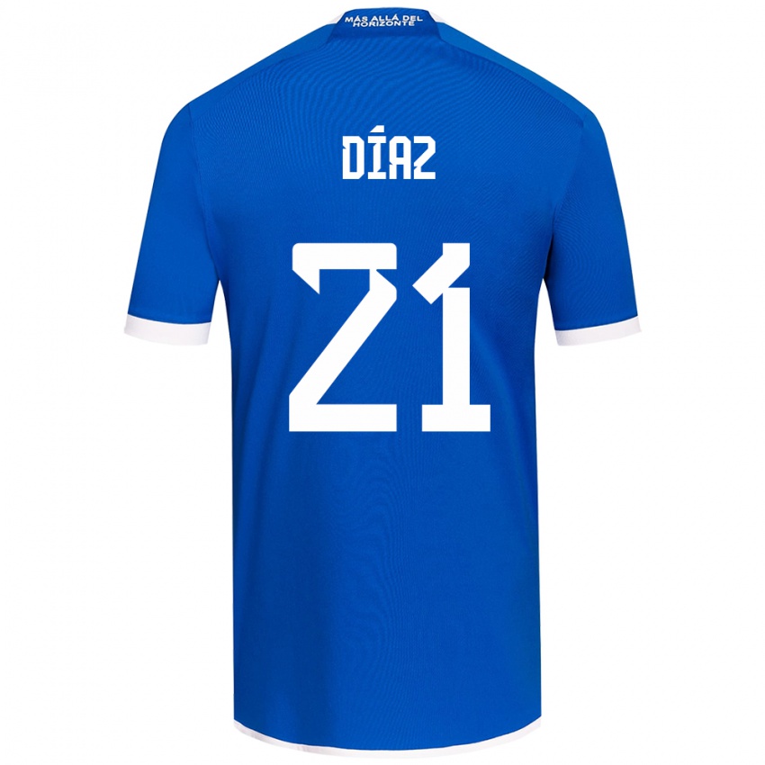 Kinder Marcelo Díaz #21 Blau Weiss Heimtrikot Trikot 2024/25 T-Shirt Österreich