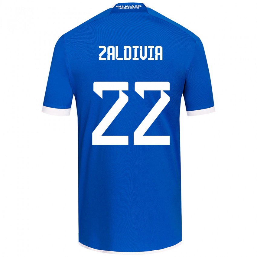 Kinder Matías Zaldivia #22 Blau Weiss Heimtrikot Trikot 2024/25 T-Shirt Österreich