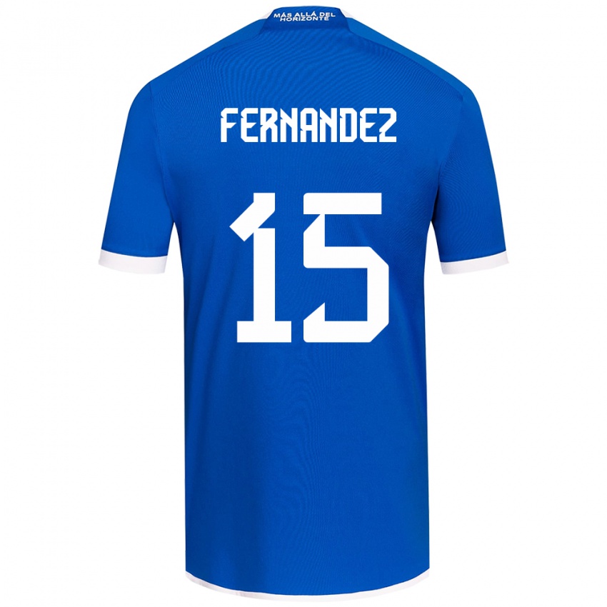 Kinder Vicente Fernández #15 Blau Weiss Heimtrikot Trikot 2024/25 T-Shirt Österreich