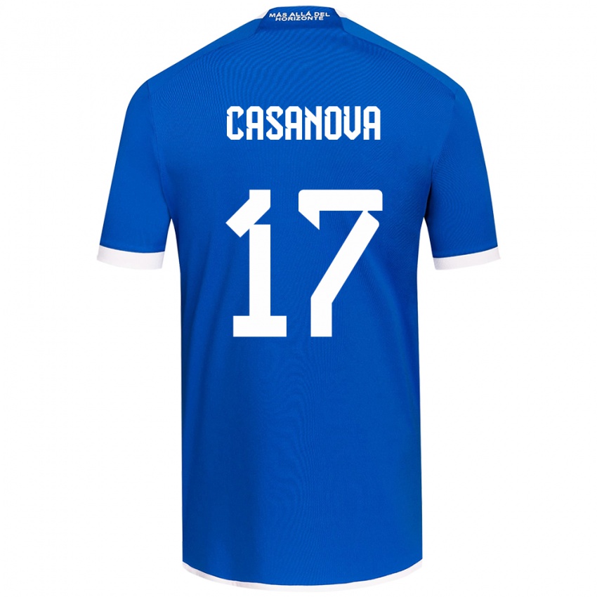 Kinder Luis Casanova #17 Blau Weiss Heimtrikot Trikot 2024/25 T-Shirt Österreich