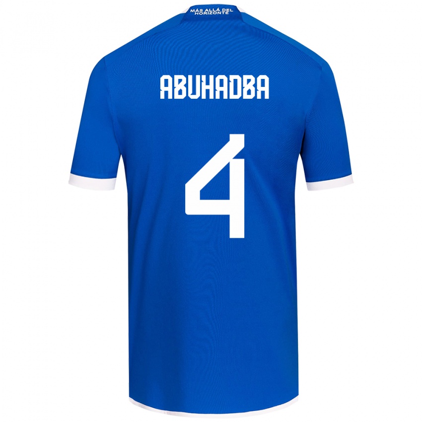 Kinder Zacarías Abuhadba #4 Blau Weiss Heimtrikot Trikot 2024/25 T-Shirt Österreich