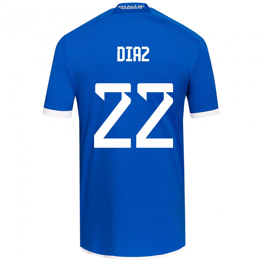 Kinder Valentina Díaz #22 Blau Weiss Heimtrikot Trikot 2024/25 T-Shirt Österreich