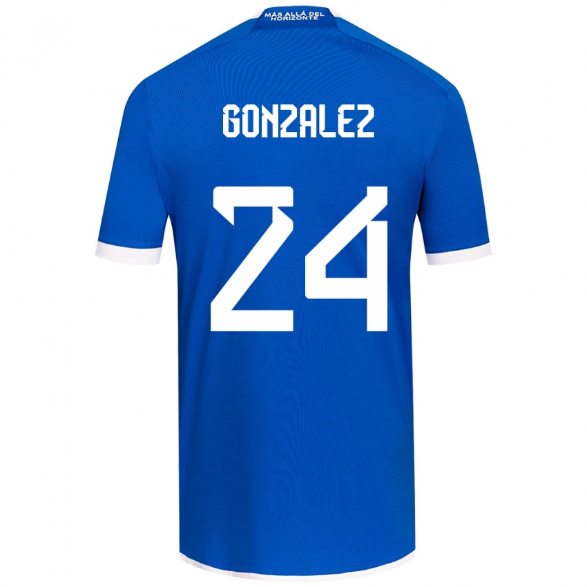 Kinder Emma González #24 Blau Weiss Heimtrikot Trikot 2024/25 T-Shirt Österreich