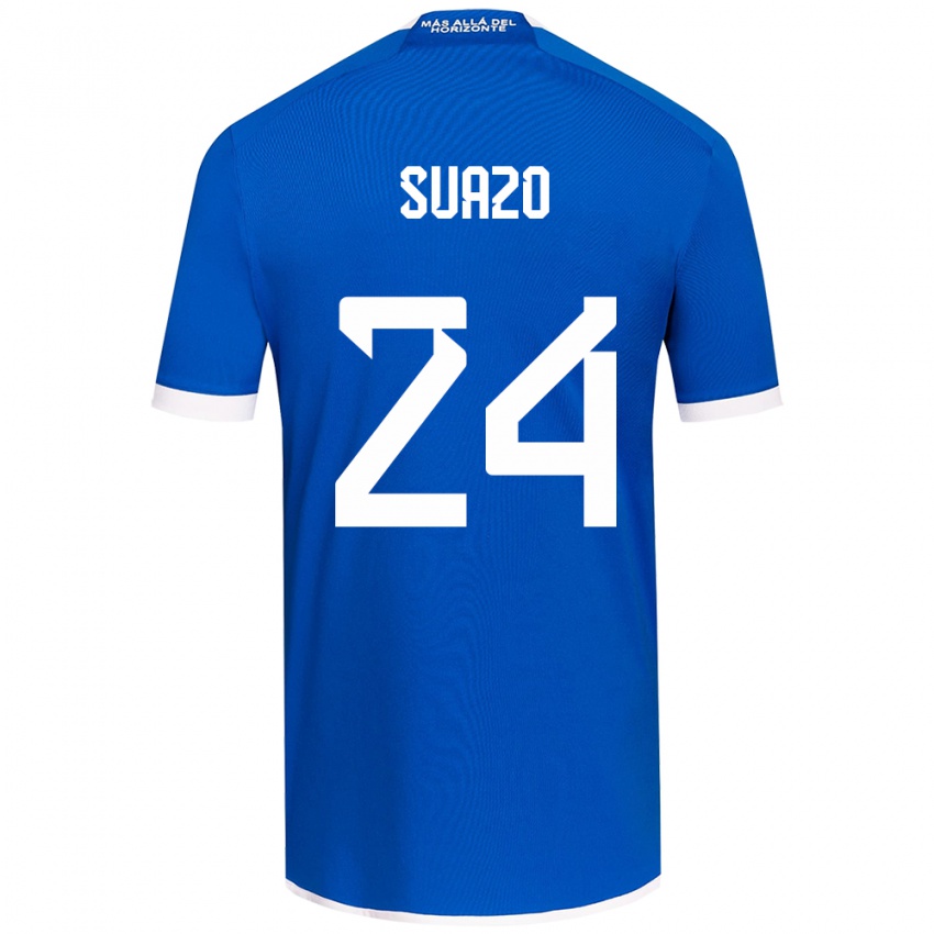 Kinder Arantza Suazo #24 Blau Weiss Heimtrikot Trikot 2024/25 T-Shirt Österreich