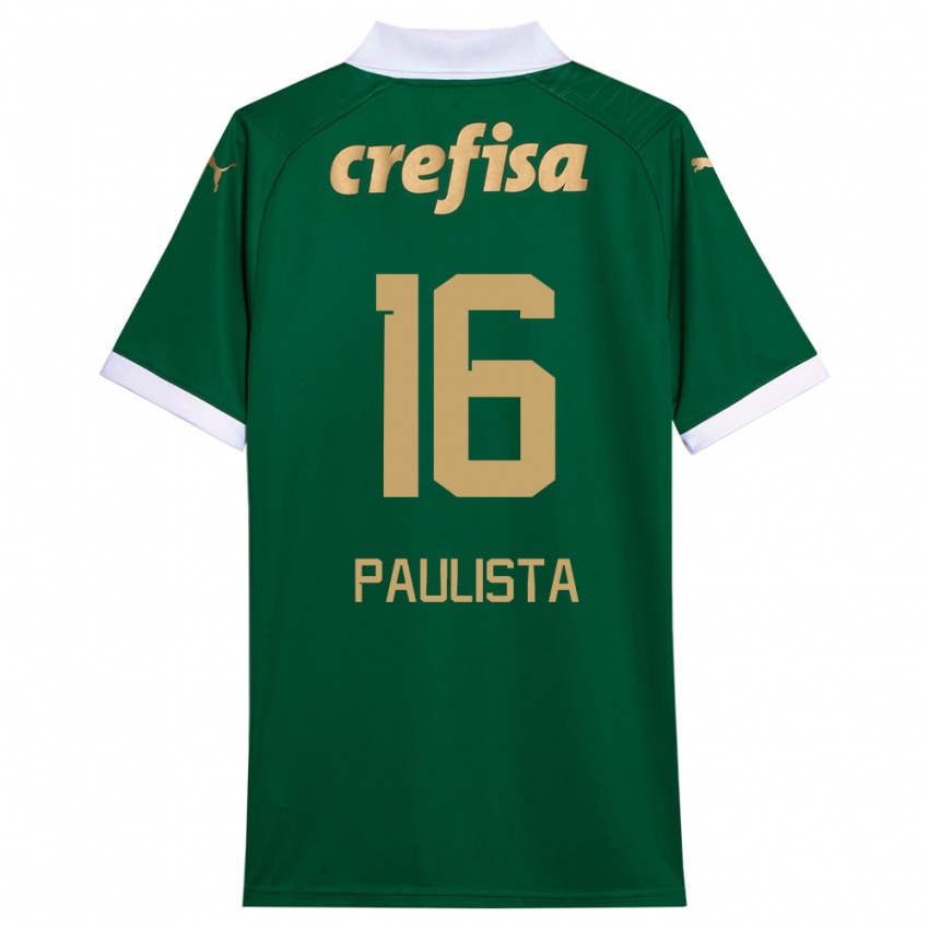 Kinder Caio Paulista #16 Grün Weiß Heimtrikot Trikot 2024/25 T-Shirt Österreich