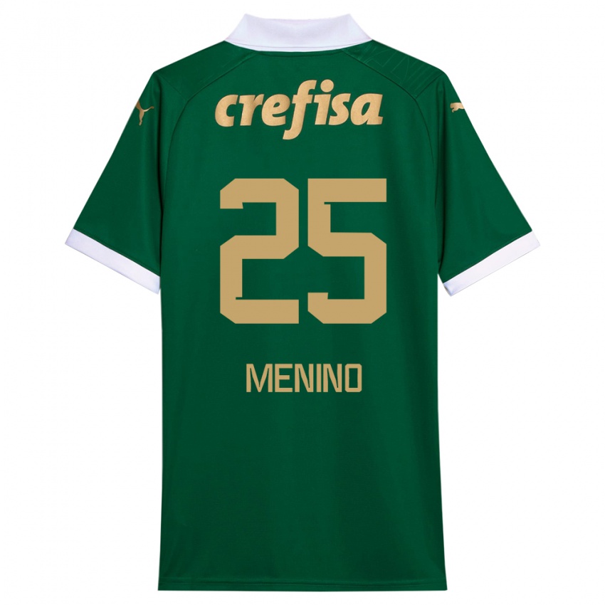 Kinder Gabriel Menino #25 Grün Weiß Heimtrikot Trikot 2024/25 T-Shirt Österreich