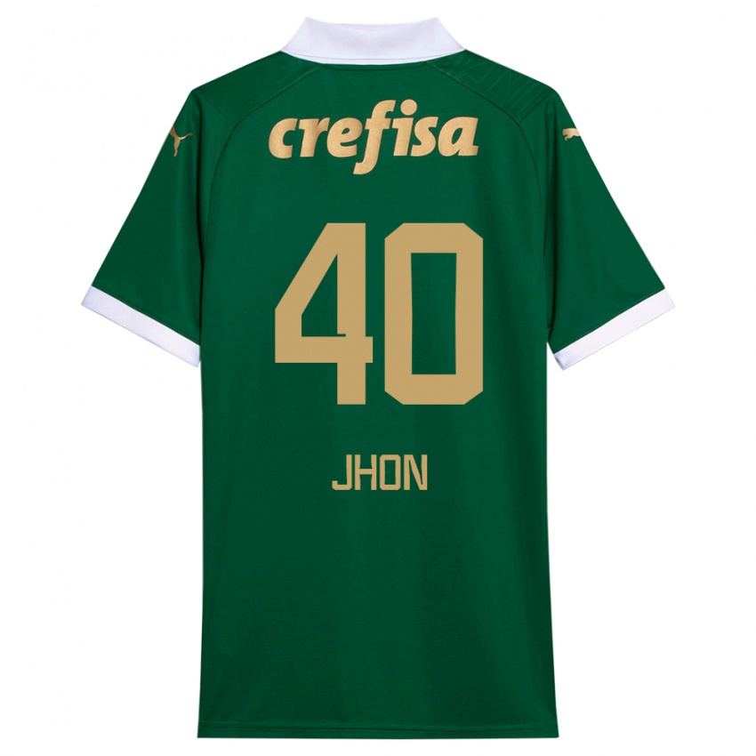 Kinder Jhon Jhon #40 Grün Weiß Heimtrikot Trikot 2024/25 T-Shirt Österreich