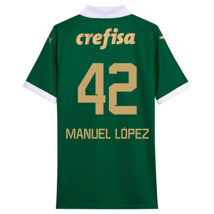 Kinder José Manuel López #42 Grün Weiß Heimtrikot Trikot 2024/25 T-Shirt Österreich