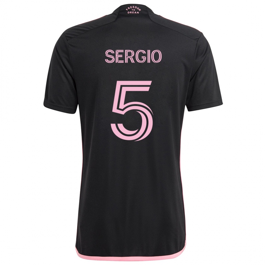 Kinder Sergio Busquets #5 Schwarz Auswärtstrikot Trikot 2024/25 T-Shirt Österreich