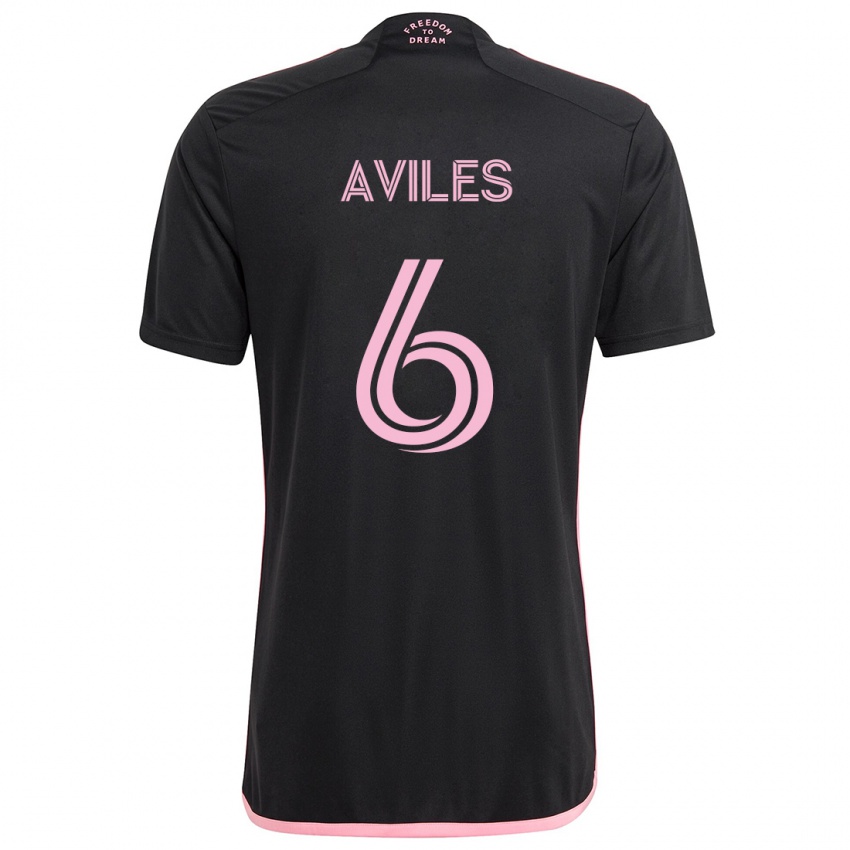 Kinder Tomás Avilés #6 Schwarz Auswärtstrikot Trikot 2024/25 T-Shirt Österreich