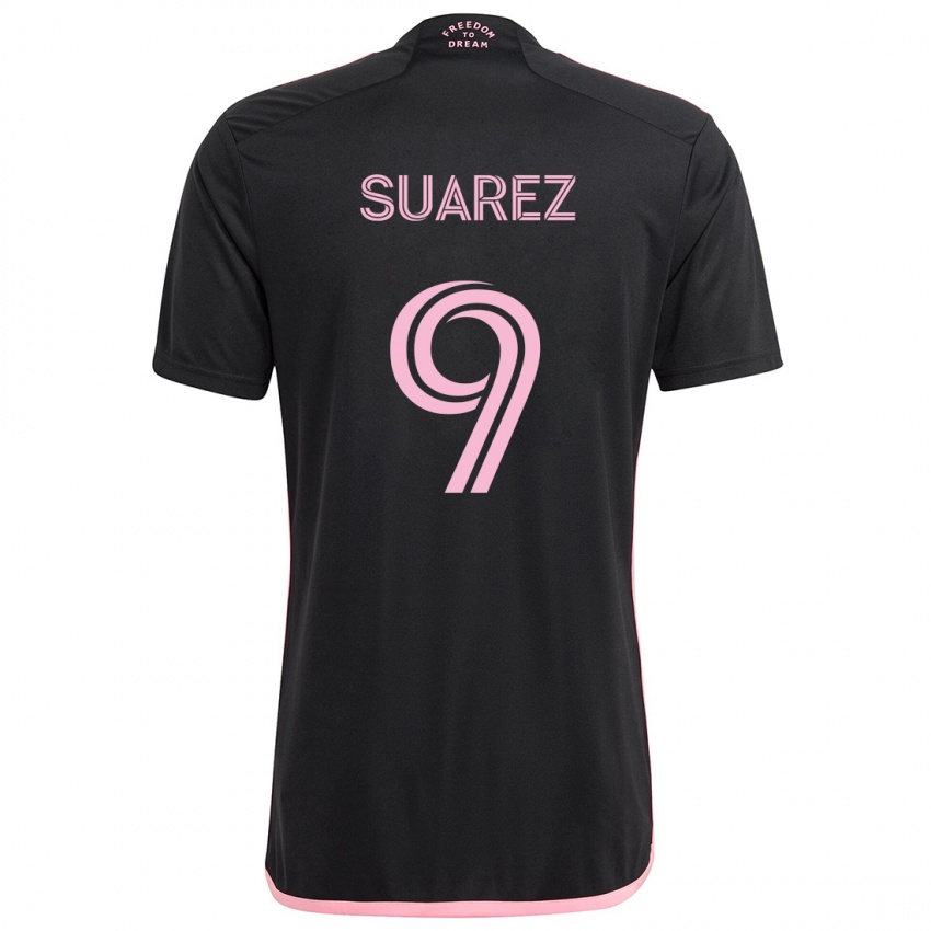 Kinder Luis Suárez #9 Schwarz Auswärtstrikot Trikot 2024/25 T-Shirt Österreich