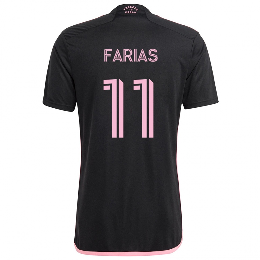 Kinder Facundo Farías #11 Schwarz Auswärtstrikot Trikot 2024/25 T-Shirt Österreich