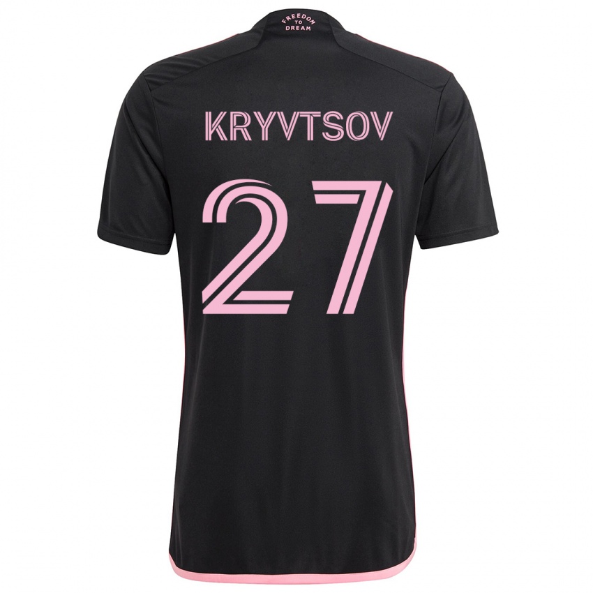 Kinder Sergiy Kryvtsov #27 Schwarz Auswärtstrikot Trikot 2024/25 T-Shirt Österreich