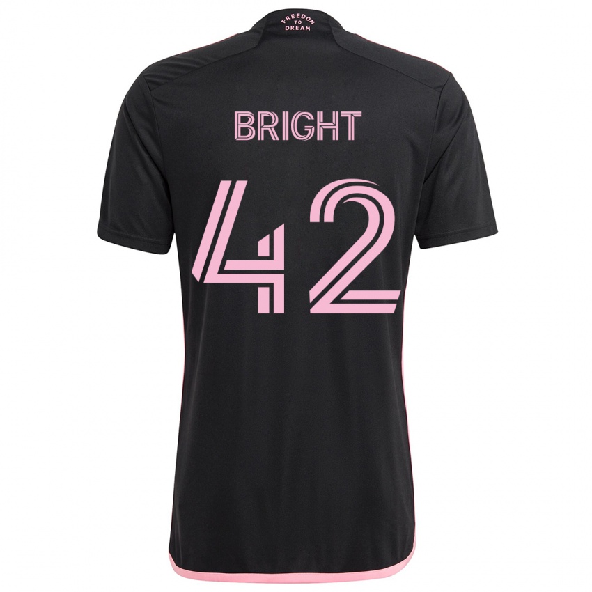 Kinder Yannick Bright #42 Schwarz Auswärtstrikot Trikot 2024/25 T-Shirt Österreich