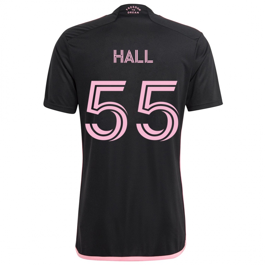 Kinder Tyler Hall #55 Schwarz Auswärtstrikot Trikot 2024/25 T-Shirt Österreich