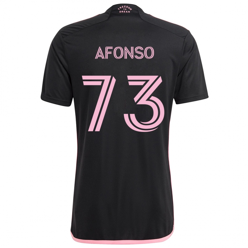 Kinder Leo Afonso #73 Schwarz Auswärtstrikot Trikot 2024/25 T-Shirt Österreich