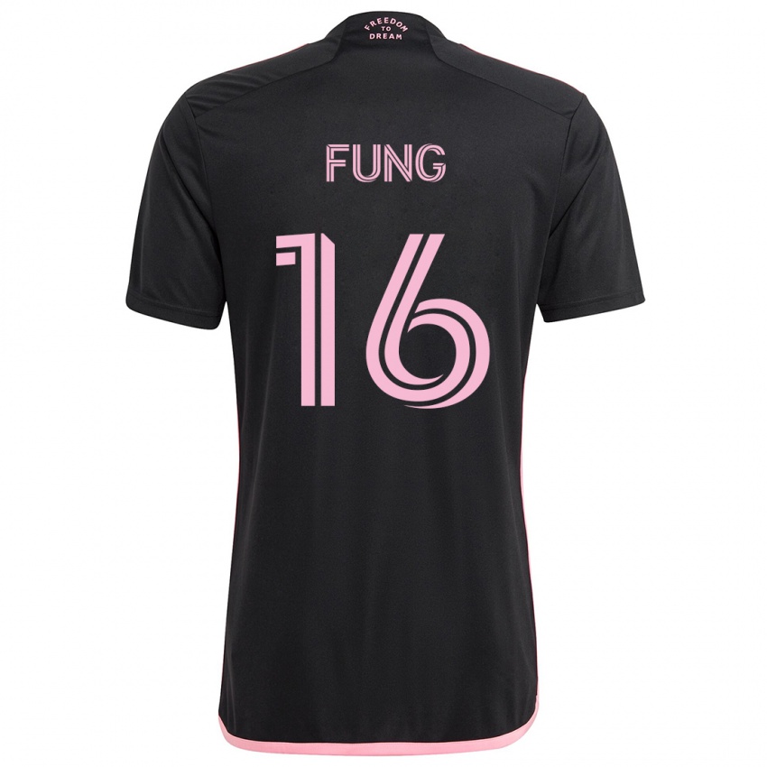 Kinder Victor Fung #16 Schwarz Auswärtstrikot Trikot 2024/25 T-Shirt Österreich