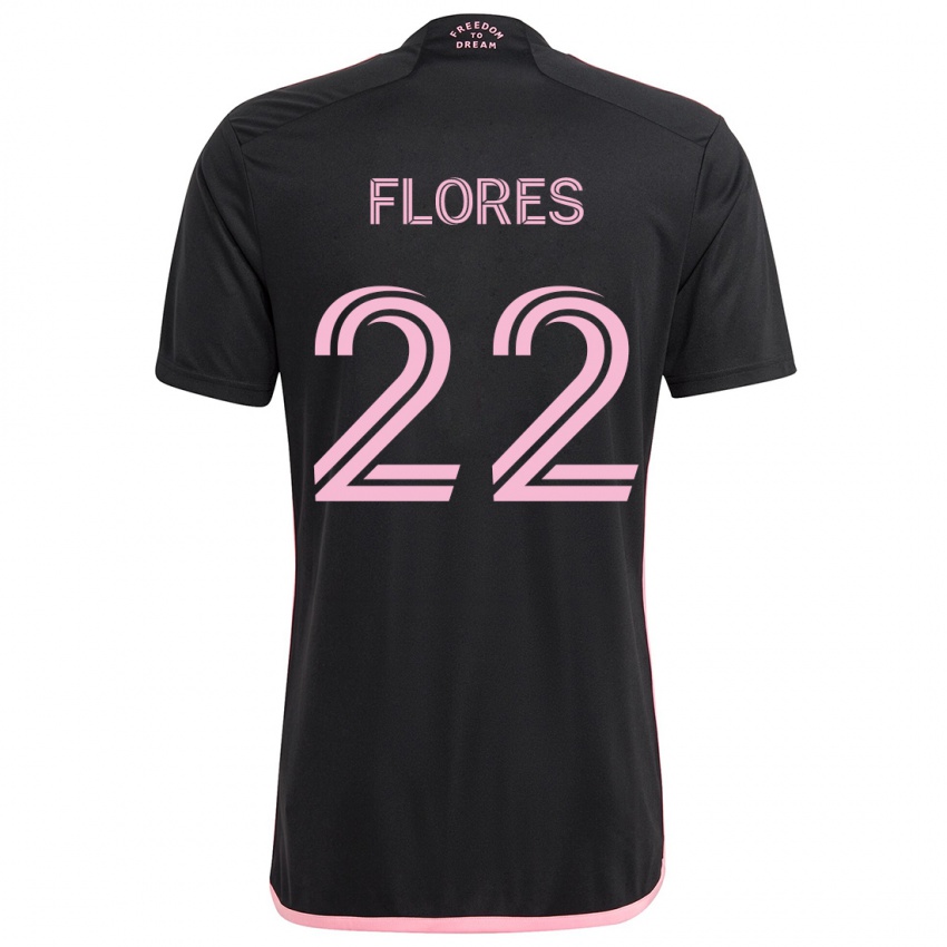 Kinder Alejandro Flores #22 Schwarz Auswärtstrikot Trikot 2024/25 T-Shirt Österreich