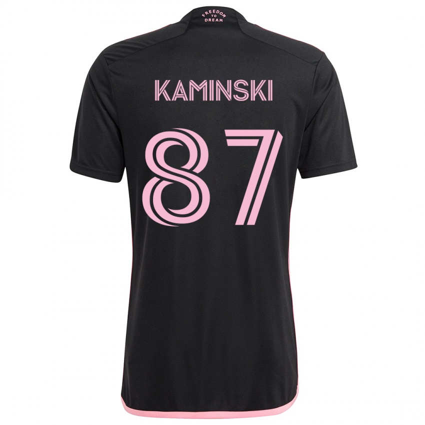 Kinder Brett Kaminski #87 Schwarz Auswärtstrikot Trikot 2024/25 T-Shirt Österreich