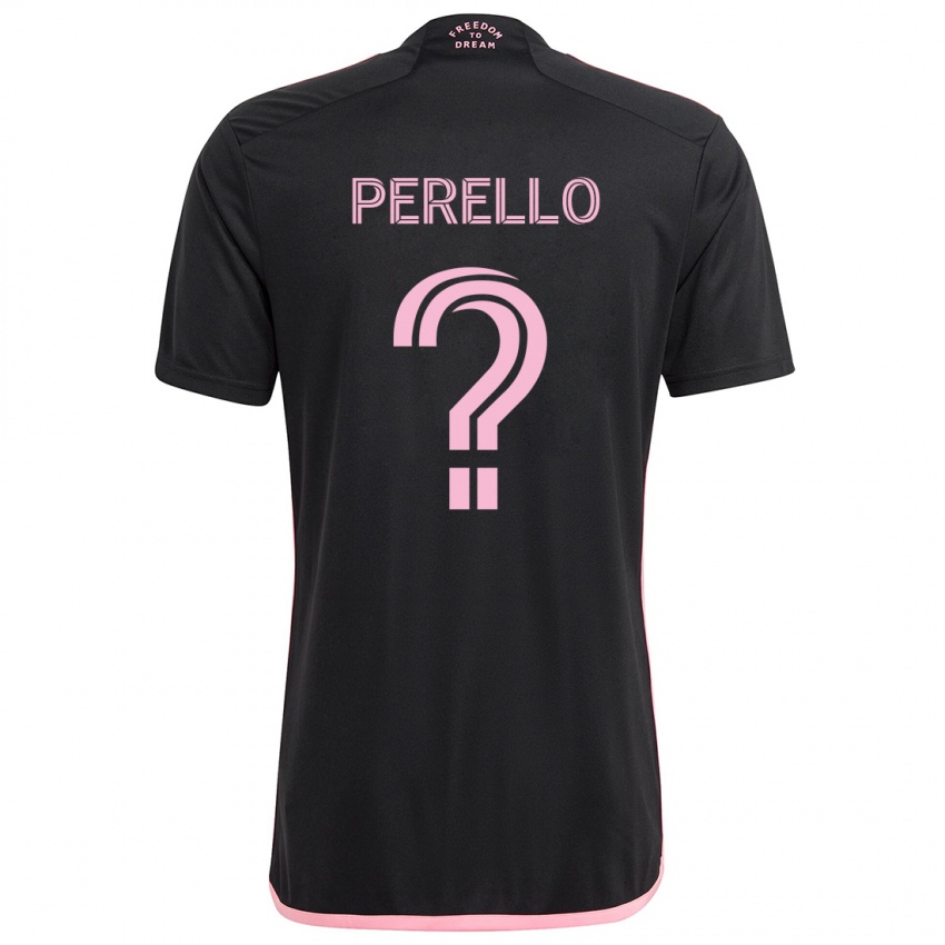 Kinder Sergio Perello #0 Schwarz Auswärtstrikot Trikot 2024/25 T-Shirt Österreich